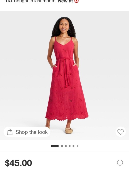 a new day Dresses & Skirts - a new day pink Eyelet Maxi Dress with Tie Belt, NWT